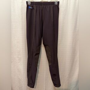Irideon Brown Knee Patch Riding Tights Breeches Stretch Equestrian Sz M Long